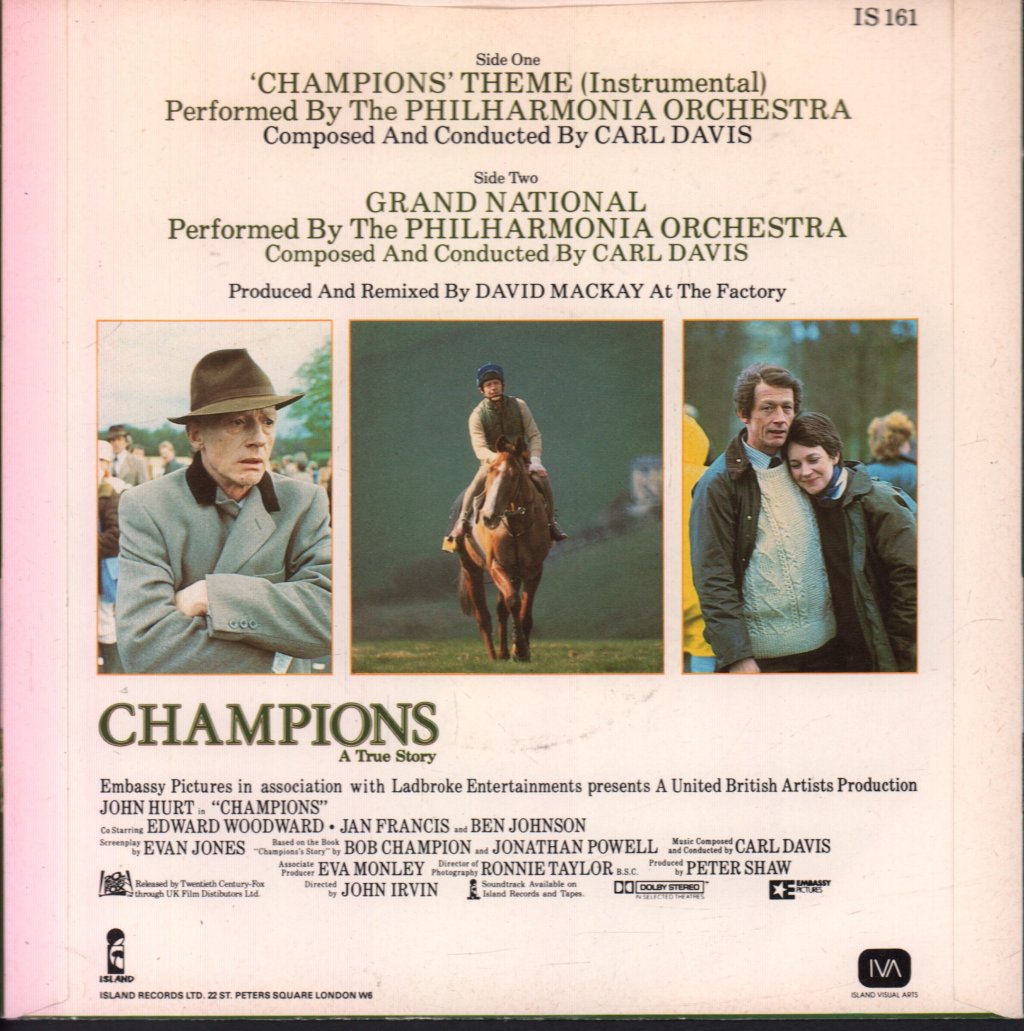 Carl Davis conducts The Philharmonia Orchestra - Champions Theme - 7 Inch