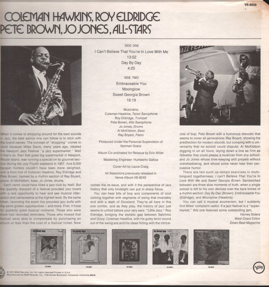 Coleman Hawkins All Star Band - Newport Years Volume IV - Lp
