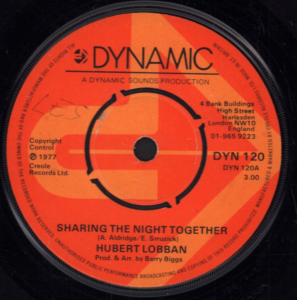 Hubert Lobban - Sharing The Night Together - 7 Inch