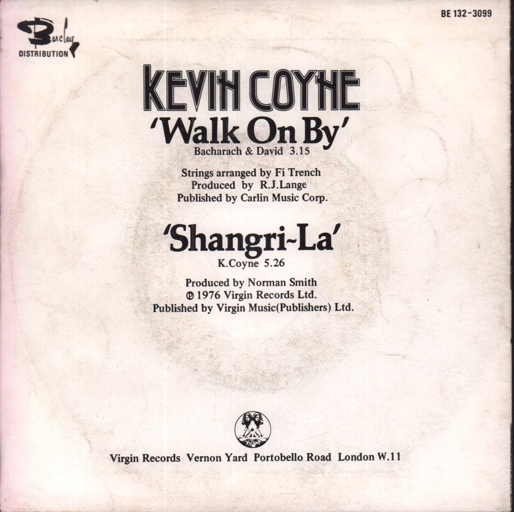 Kevin Coyne - Walk On By - 7 Inch