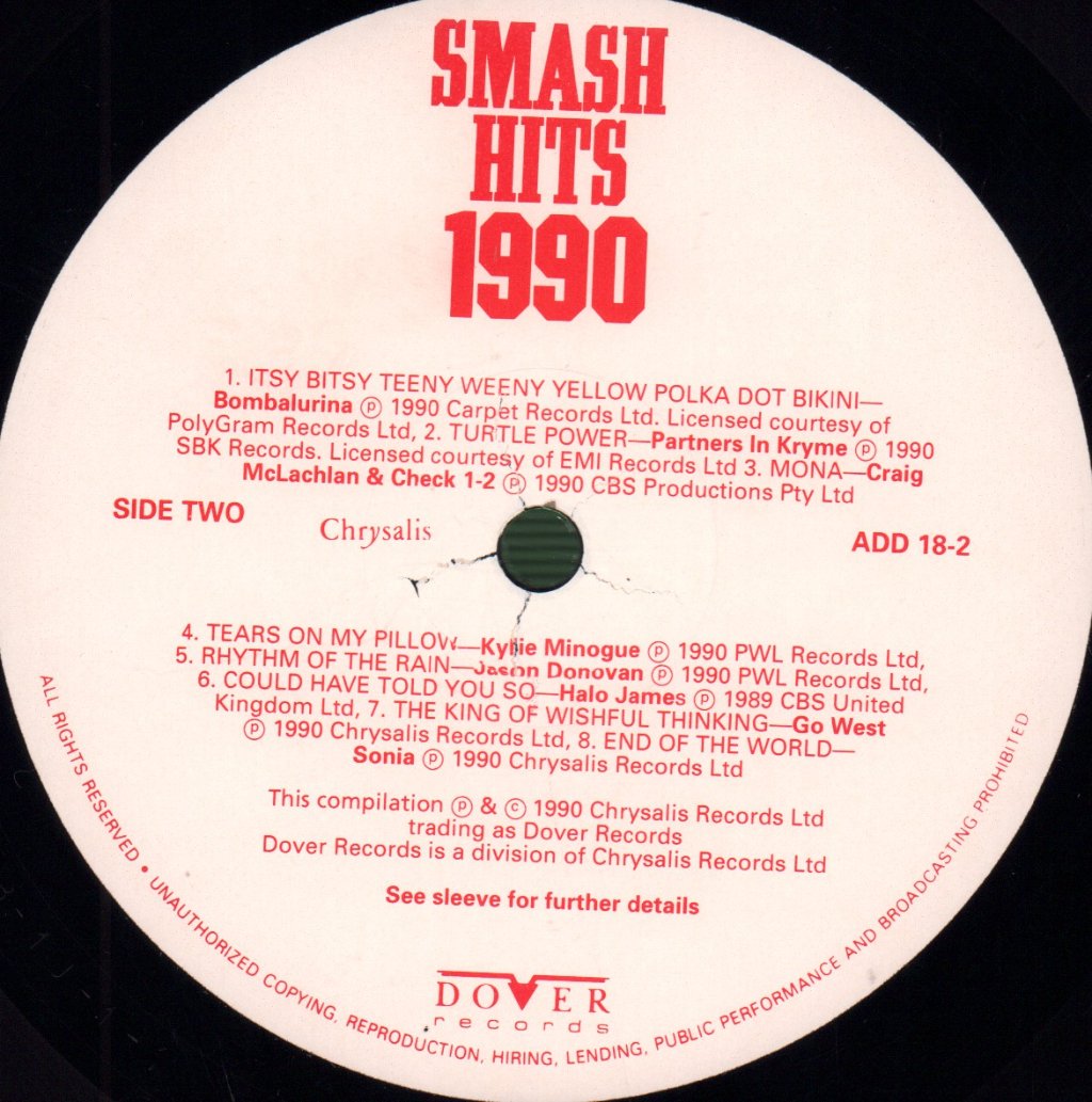 Various Artists - Smash Hits 1990 - Double Lp