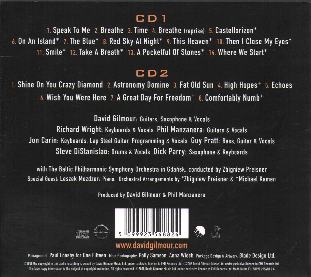 David Gilmour - Live In Gdańsk - Double Cd
