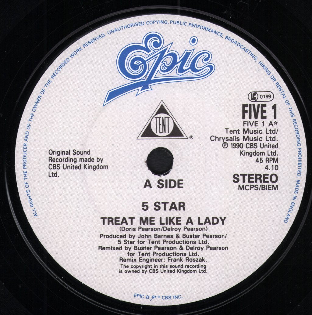 Five Star - Treat Me Like A Lady - 7 Inch