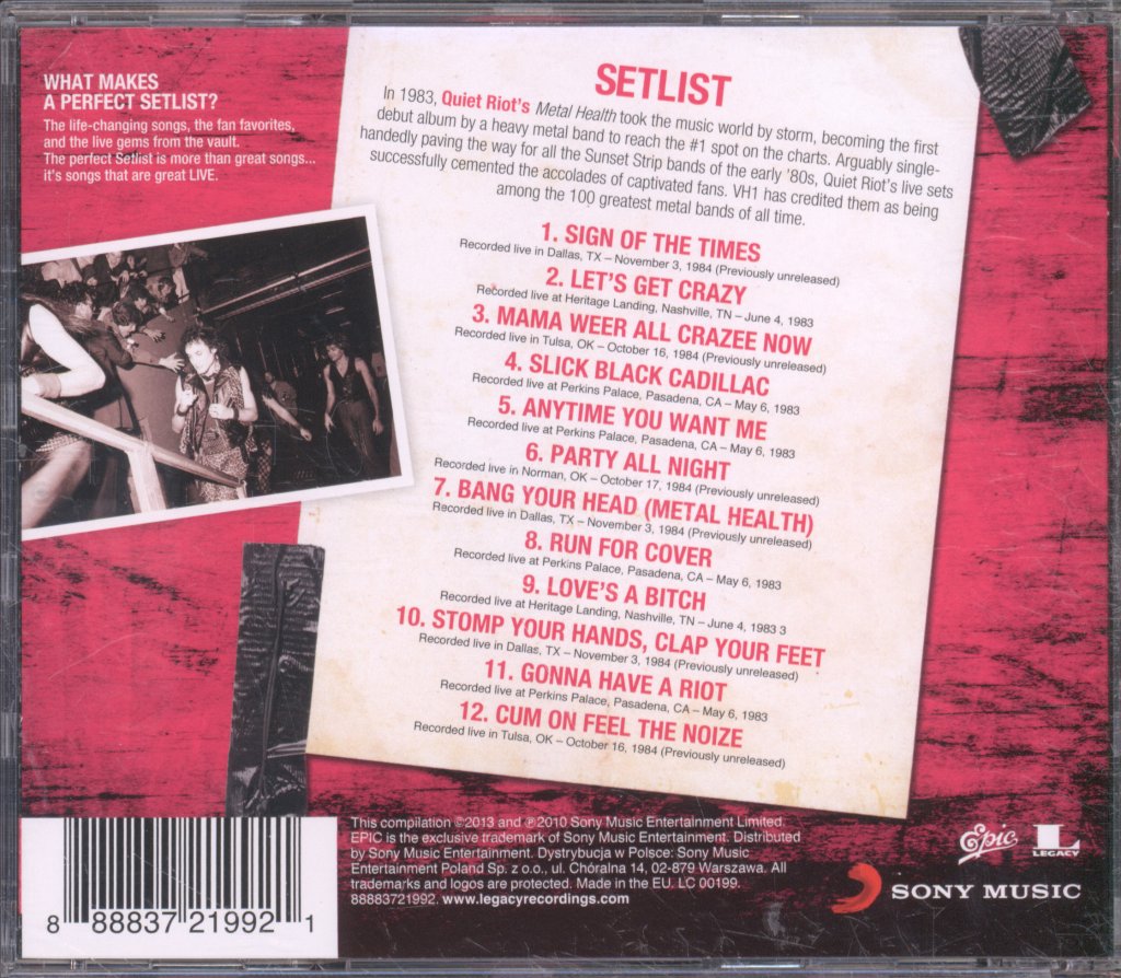 Quiet Riot - Very Best Of Quiet Riot Live - Cd