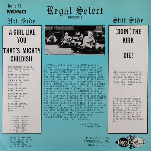 Mummies - Shitsville - 7 Inch