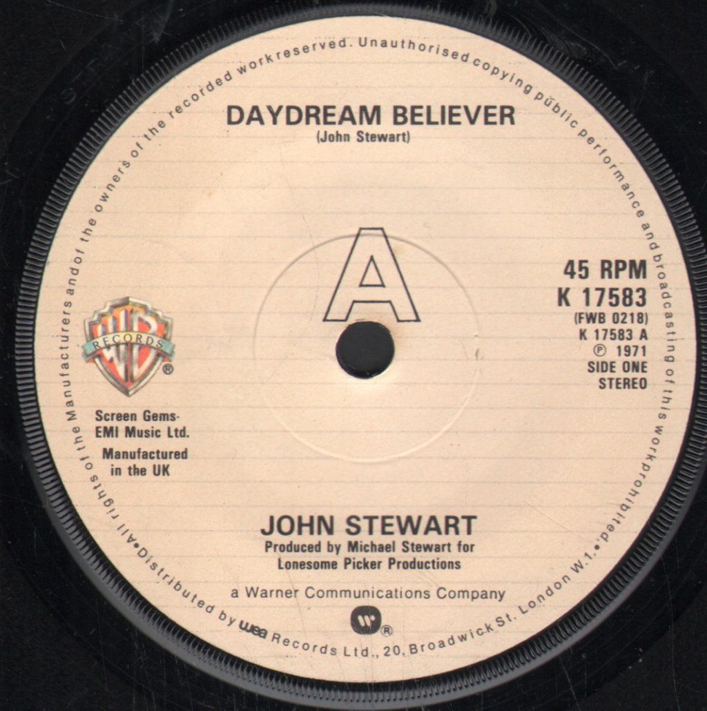 John Stewart - Daydream Believer - 7 Inch