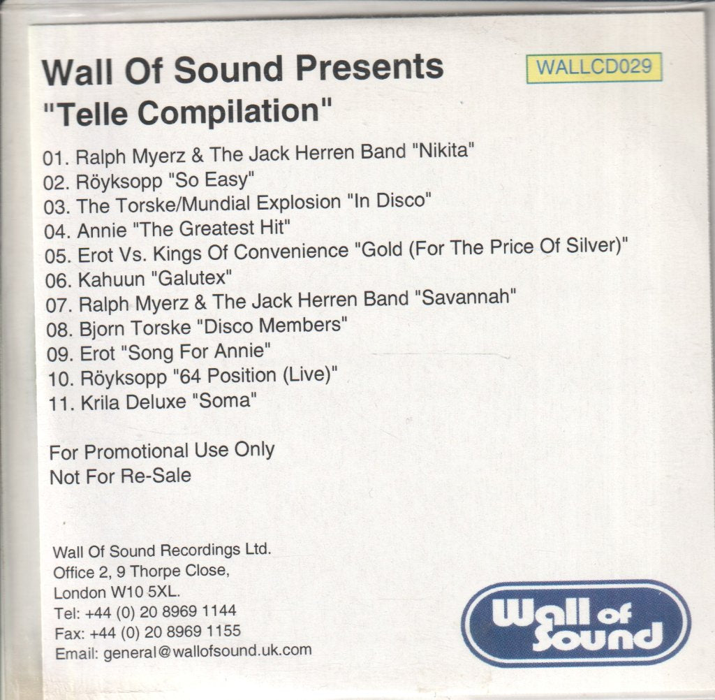 Various Artists - Wall Of Sound Presents Tellé - Cdr