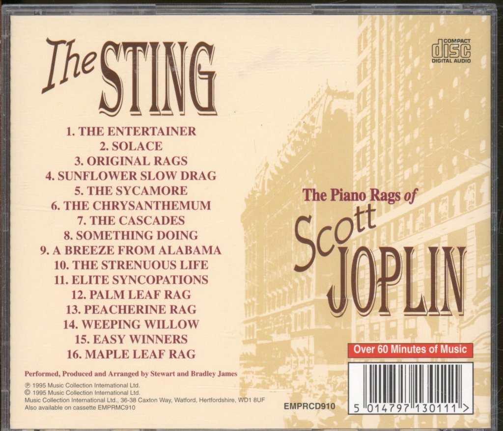 Stewart James And Bradley James - Sting (The Piano Rags Of Scott Joplin) - Cd