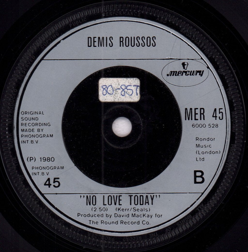 Demis Roussos - I Need You - 7 Inch