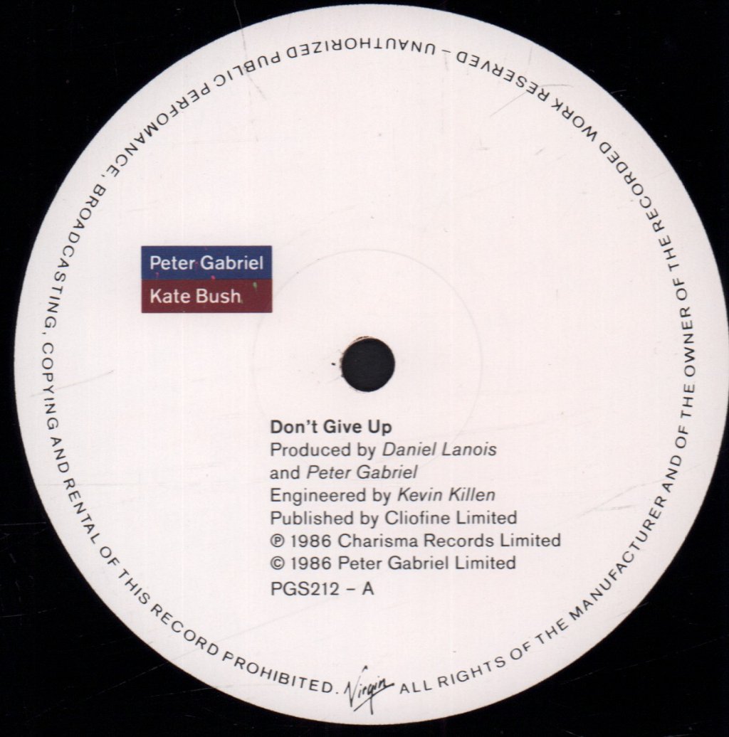 Peter Gabriel And Kate Bush - Don't Give Up - 12 Inch