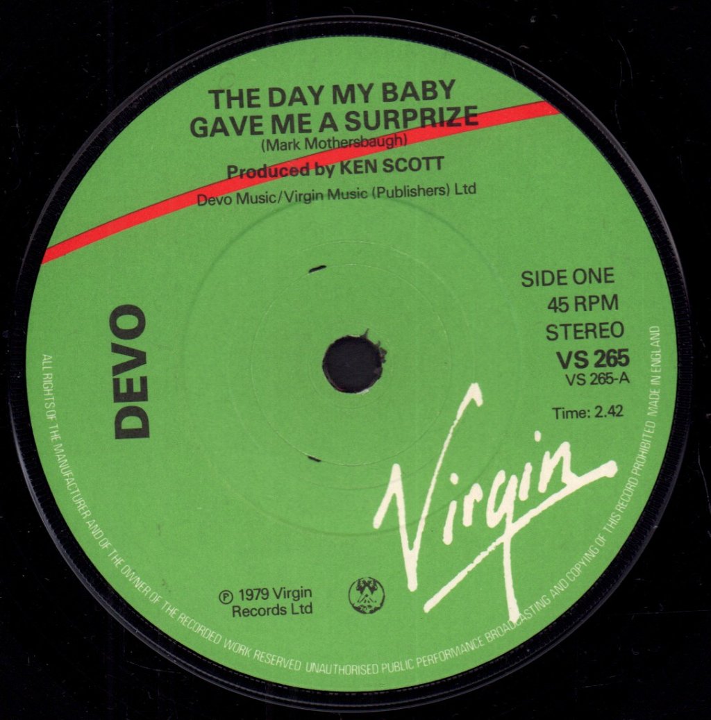Devo - Day My Baby Gave Me A Surprise - 7 Inch