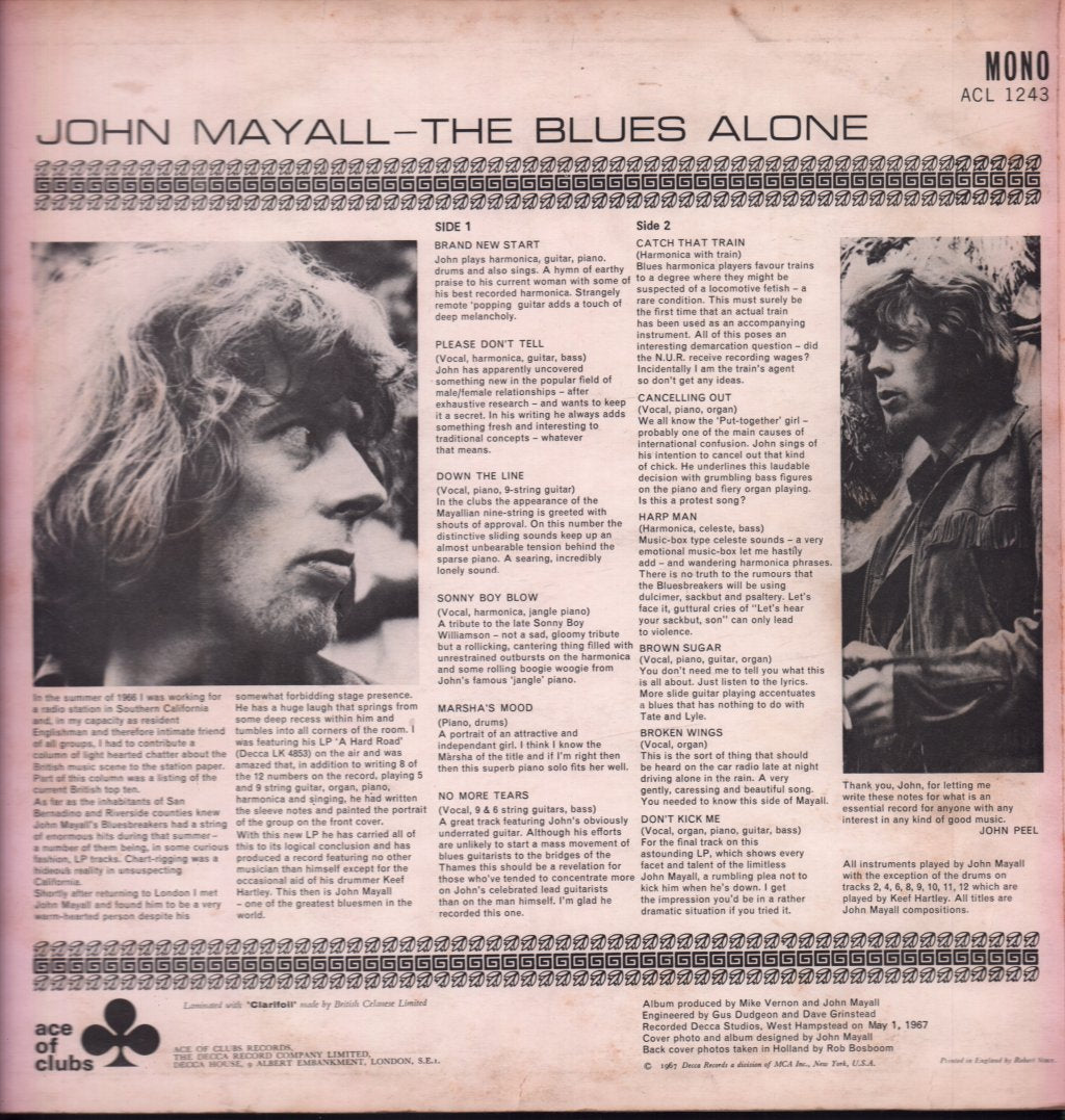 John Mayall - Blues Alone - Lp