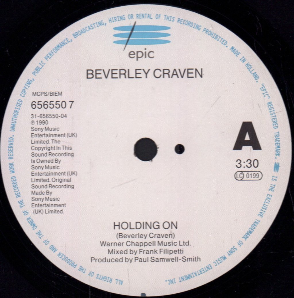 Beverley Craven - Holding On - 7 Inch
