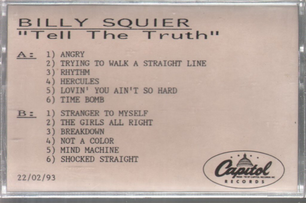 Billy Squier - Tell The Truth - Cassette