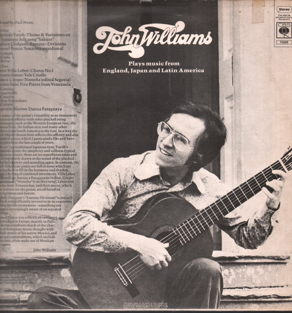 John Williams (Guitarist) - Plays Guitar Music From England Japan And Latin Ameri - Lp