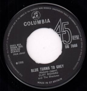 Cliff Richard And The Shadows - Blue Turns To Grey - 7 Inch