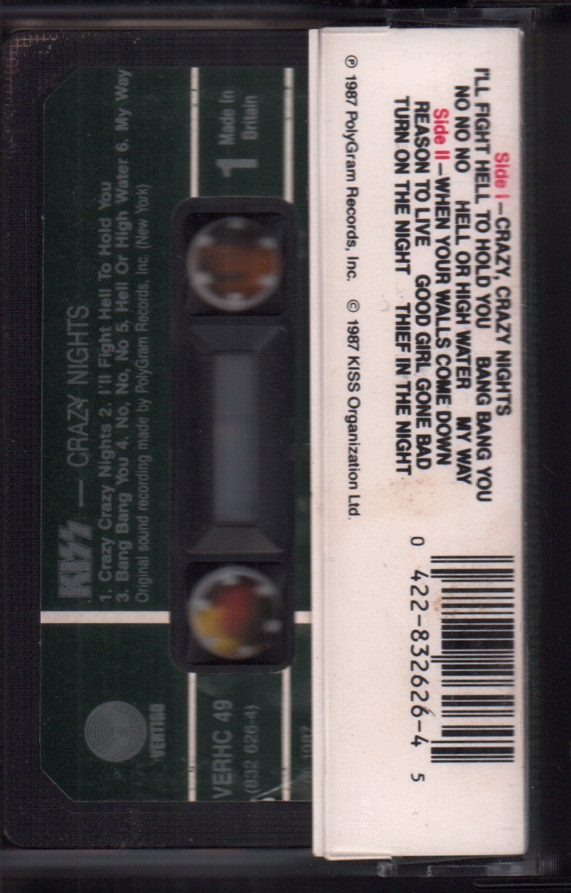 Kiss - Crazy Nights - Cassette
