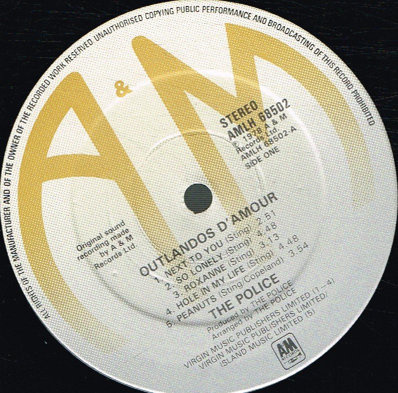 Police - Outlandos D'amour - Lp