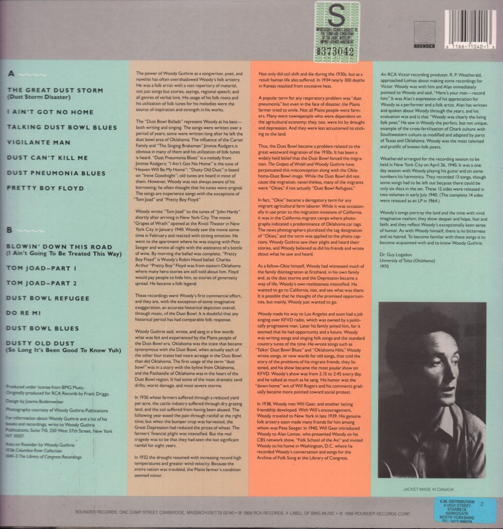Woody Guthrie - Dust Bowl Ballads - Lp