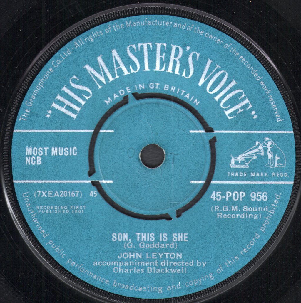 John Leyton - Son This Is She - 7 Inch
