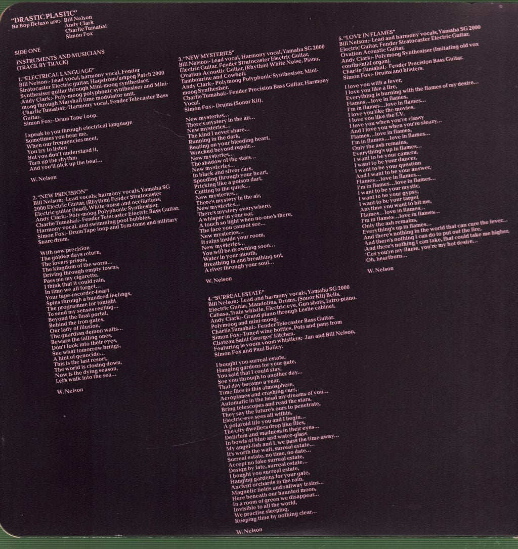 Be Bop Deluxe - Drastic Plastic - Lp