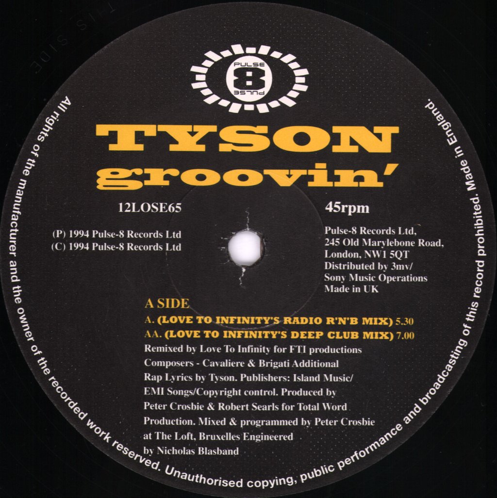 Tyson (House) - Groovin' - 12 Inch