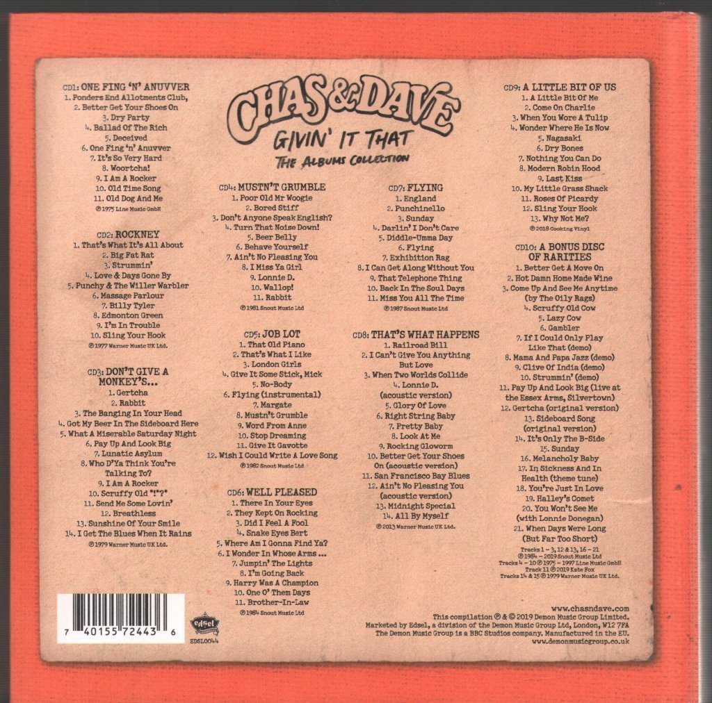 Chas And Dave - Givin' It That (The Albums Collection) - Cd Set