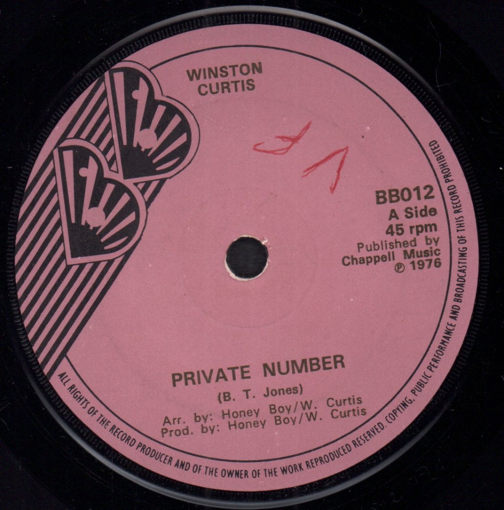 Winston Curtis - Private Number - 7 Inch