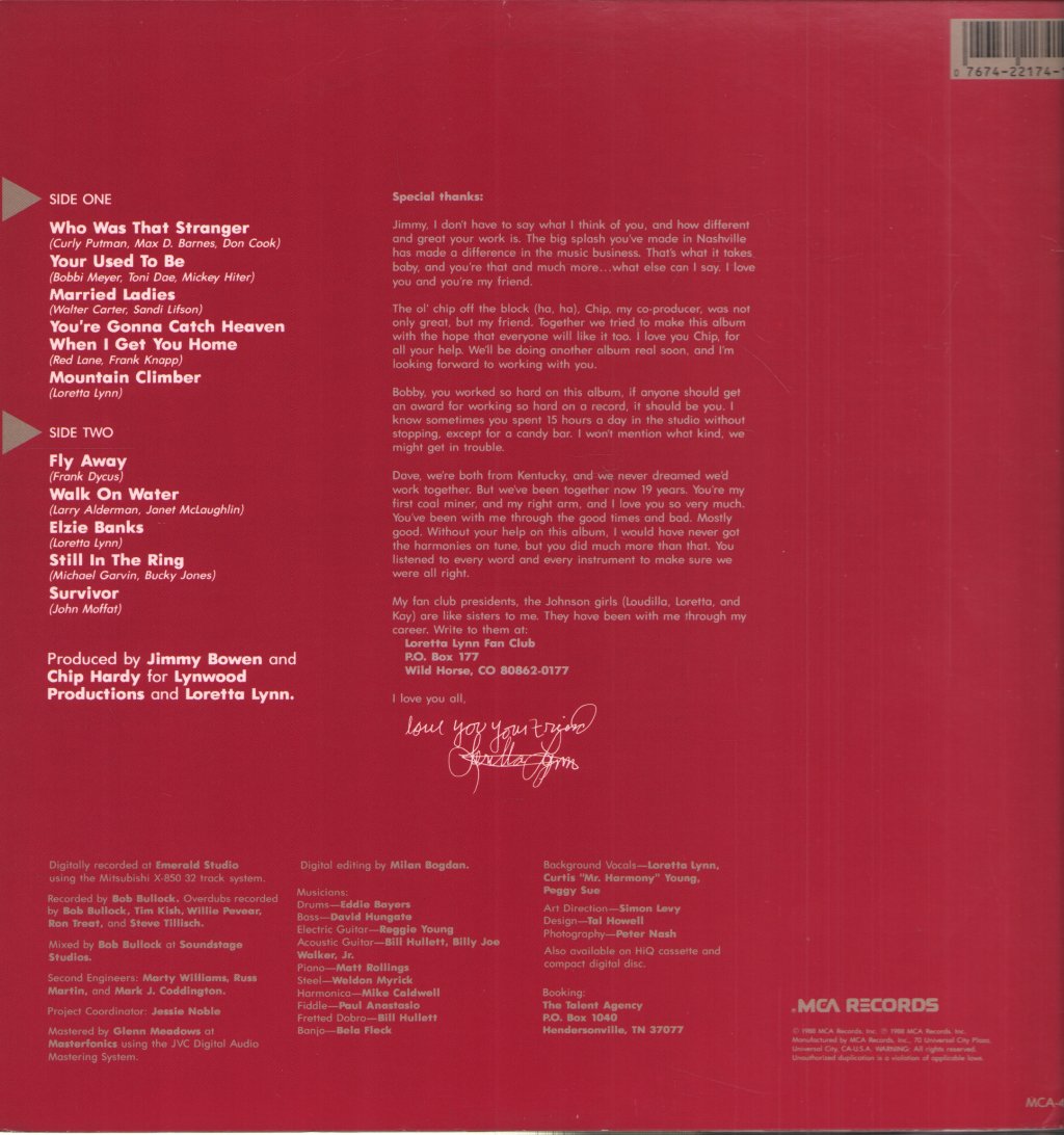 Loretta Lynn - Who Was That Stranger - Lp