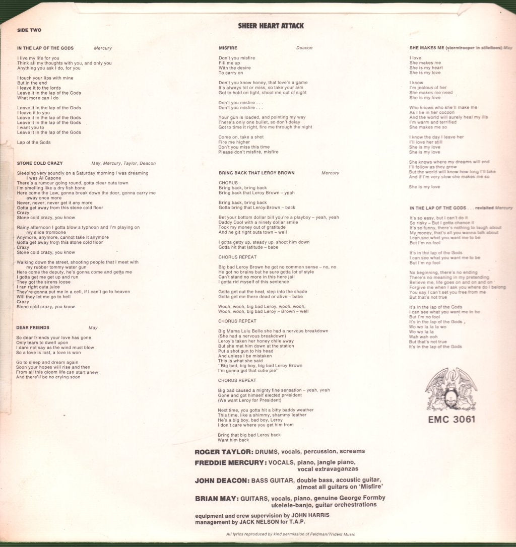 Queen - Sheer Heart Attack - Lp