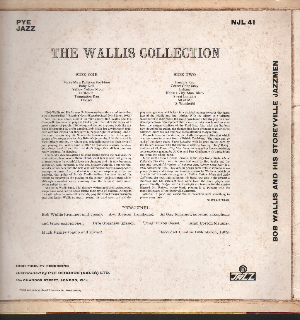 Bob Wallis And His Storyville Jazzmen - Wallis Collection - Lp