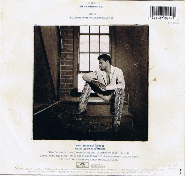 RENE MOORE - All Or Nothing - 7 Inch