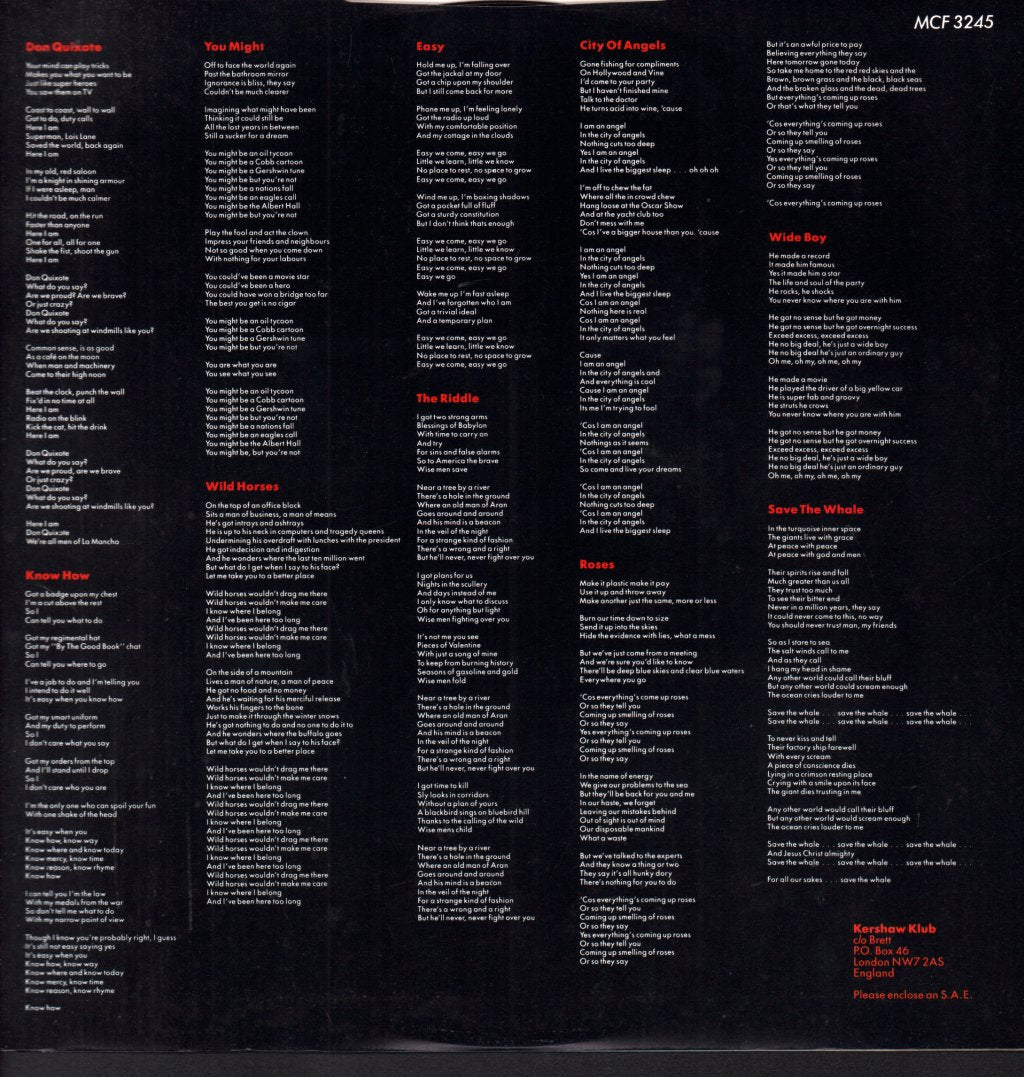 Nik Kershaw - Riddle - Lp