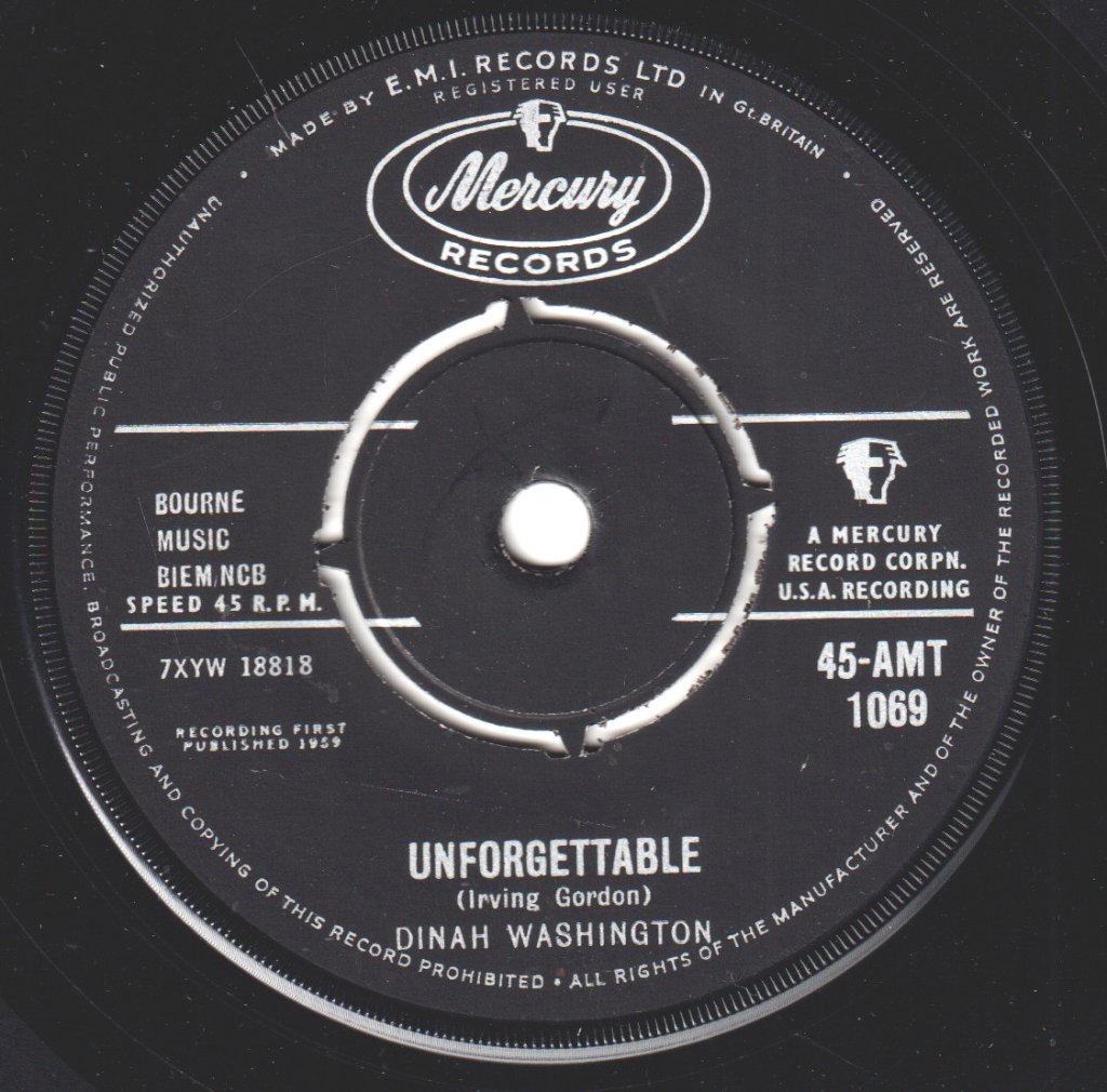 Dinah Washington - Unforgettable - 7 Inch