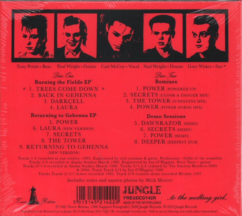 Fields Of The Nephilim - Burning The Fields CD - Double Cd