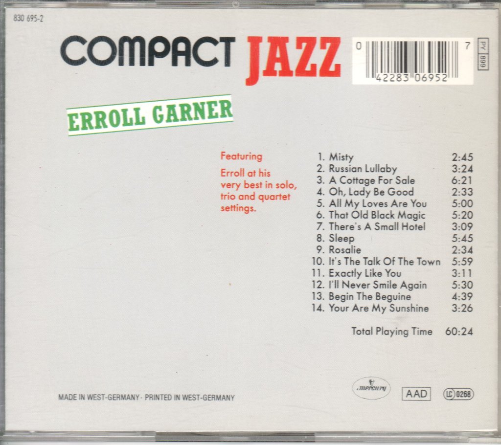 Erroll Garner - Erroll Garner - Cd