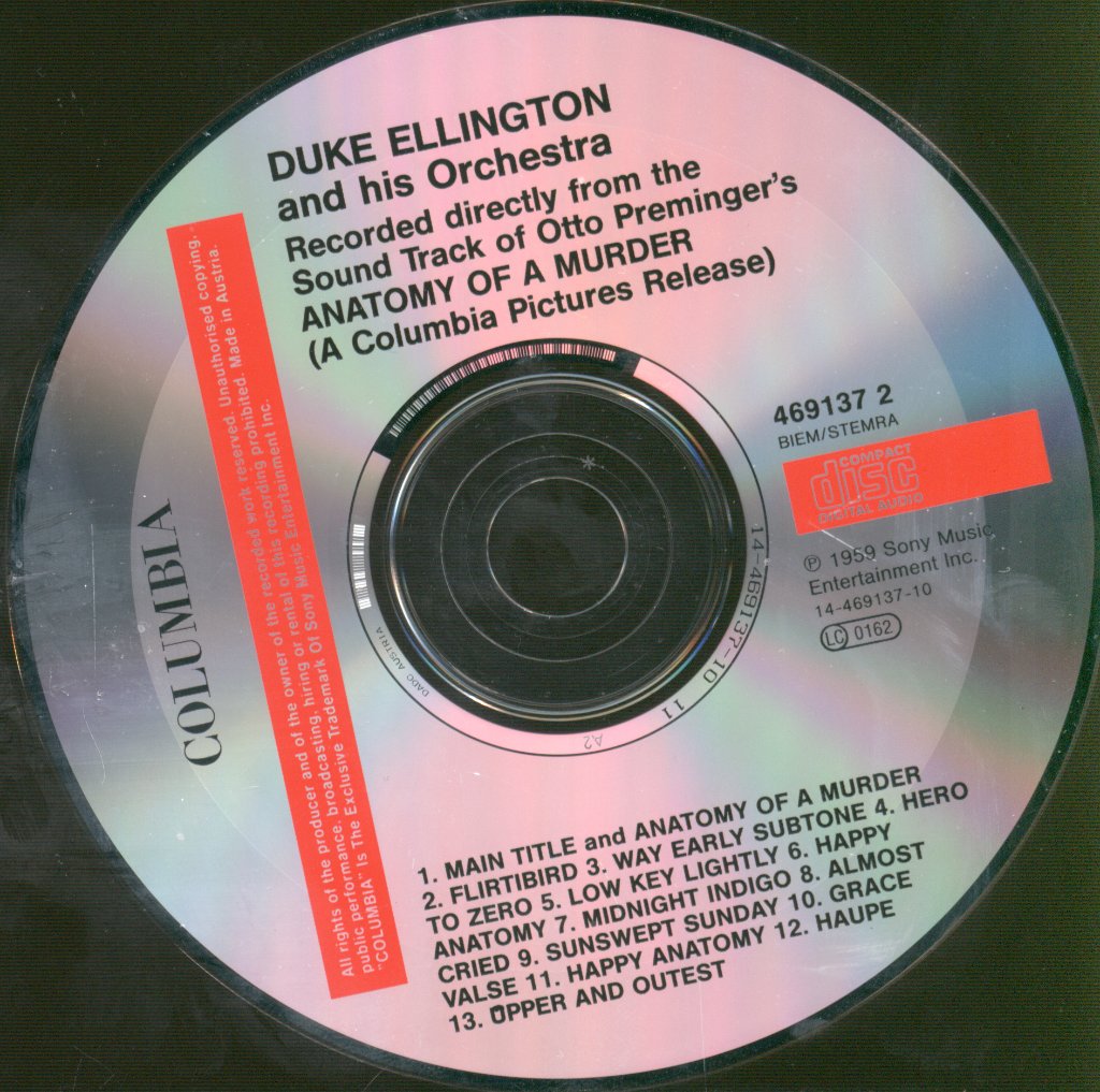Duke Ellington And His Orchestra - Anatomy Of A Murder (Soundtrack) - Cd