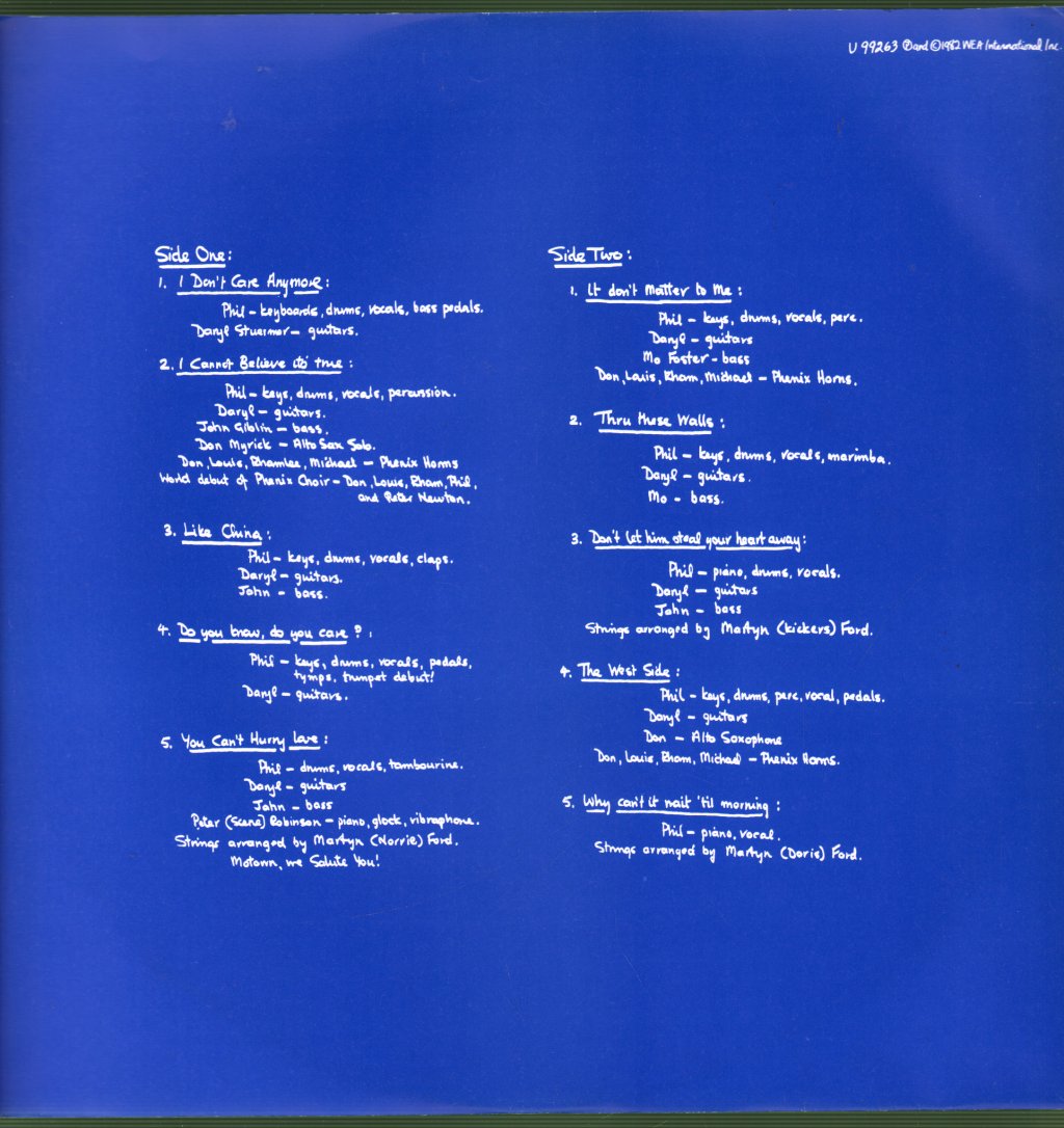 Phil Collins - Hello I Must Be Going - Lp
