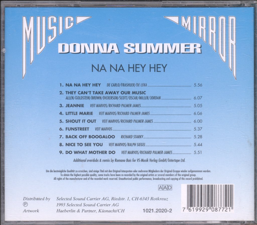 Donna Summer - Na Na Hey Hey - Cd
