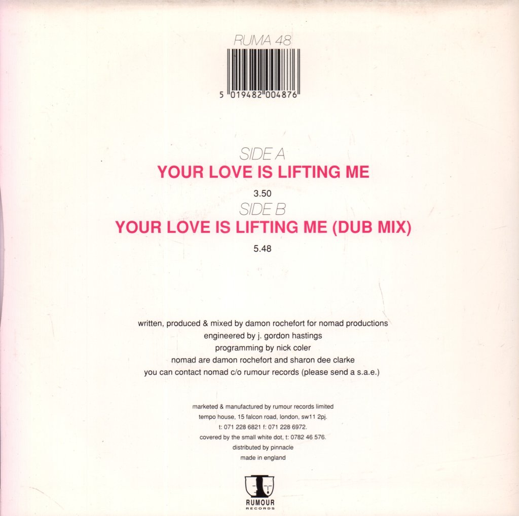 Nomad - Your Love Is Lifting Me - 7 Inch
