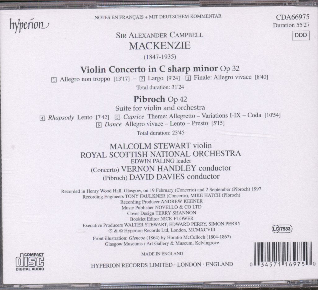 Malcolm Stewart, Royal Scottish National Orchestra - Sir Alexander Campbell - Violin Concerto / Pibroch Suite - Cd