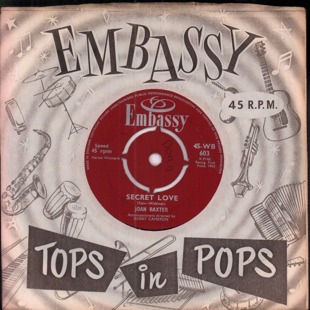 Joan Baxter/Bud Ashton And His Group - Secret Love/Maria Elena - 7 Inch
