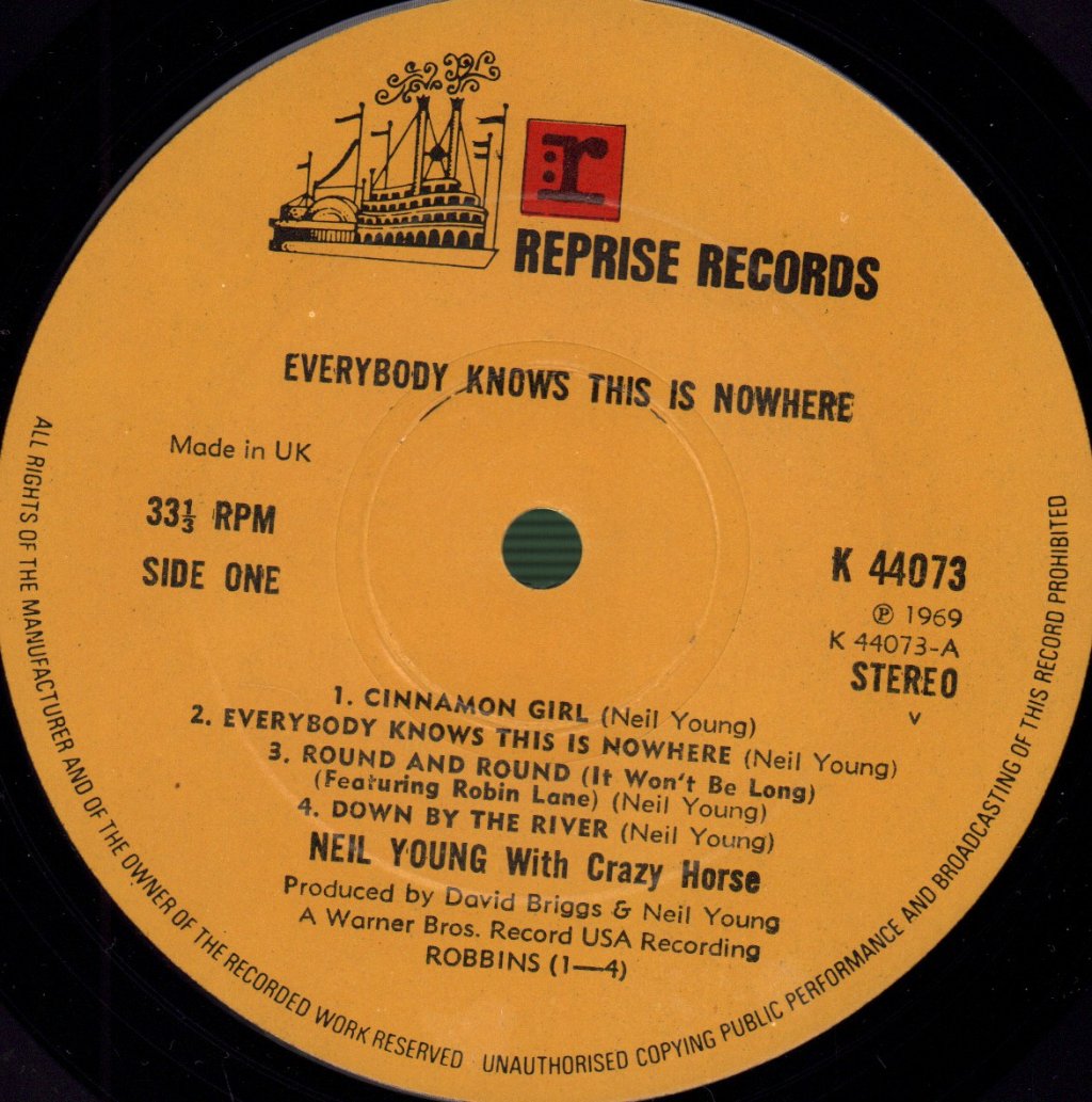 Neil Young With Crazy Horse - Everybody Knows This Is Nowhere - Lp