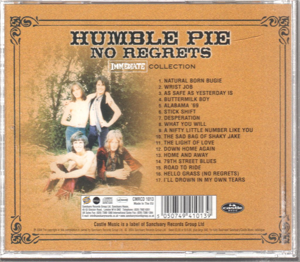 Humble Pie - No Regrets: Immediate Collection - Cd