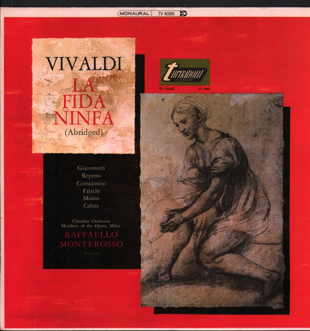 Raffaello Monterosso / Chamber Orchestra / Members Of The Opera, Milan - Vivaldi - La Fida Ninfa (Abridged) - Lp
