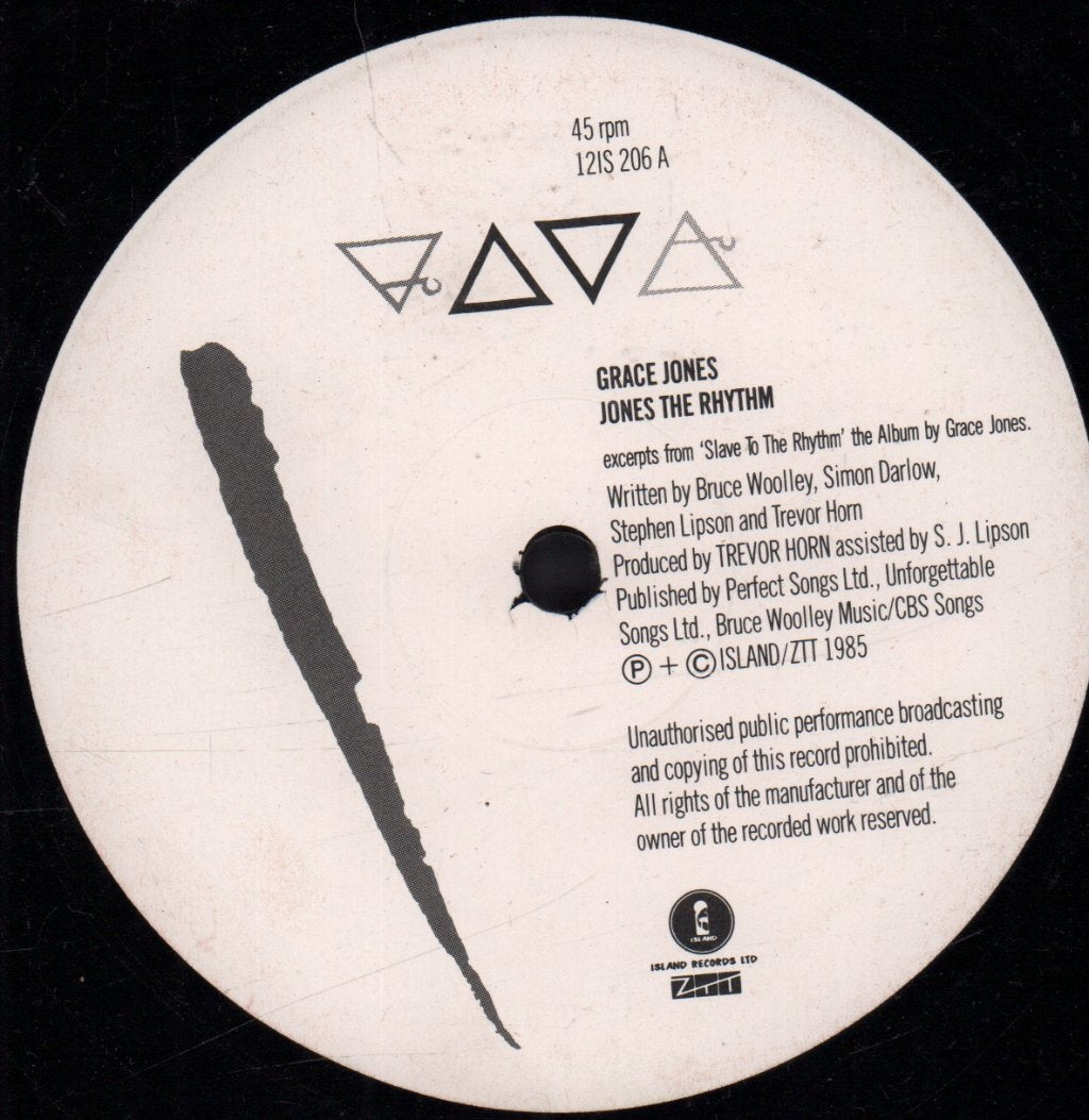 Grace Jones - Jones The Rhythm - 12 Inch