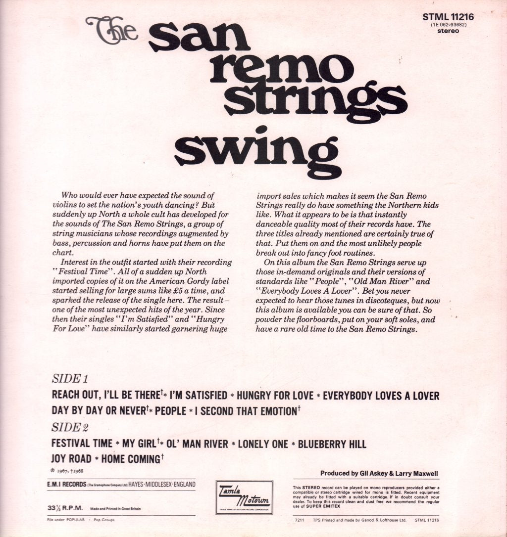 San Remo Strings - San Remo Strings Swing - Lp