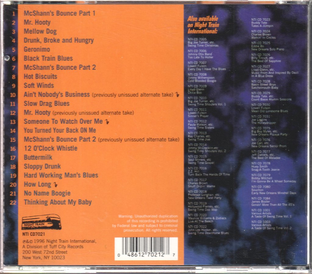 Jay Mcshann - Piano Playhouse - Cd