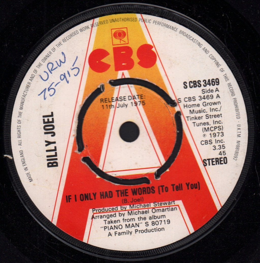 Billy Joel - If I Only Had The Words - 7 Inch
