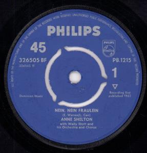 Anne Shelton - Nein Nein Fraulein - 7 Inch